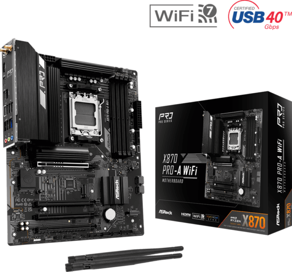 AS-Rock X870 Pro-A WiFi DDR5 AMD AM5 ATX Alaplap