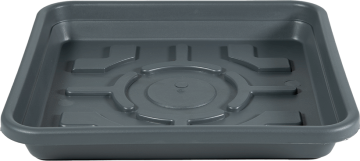 Flair Sydney 15,5x15,5cm Szögletes virágcserép alátét - Antracit