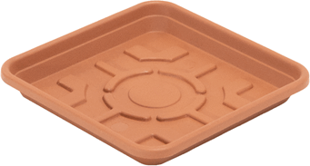 Flair Sydney 15,5x15,5cm Szögletes virágcserép alátét - Terrakotta