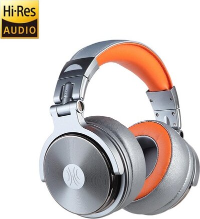 OneOdio Pro 50 Vezetékes Fejhallgató Headset - Ezüst / Narancssárga
