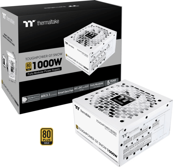Thermaltake 1000W Toughpower GT Snow 80+ Gold Moduláris Tápegység