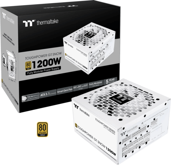Thermaltake 1200W Toughpower GT Snow 80+ Gold Moduláris Tápegység