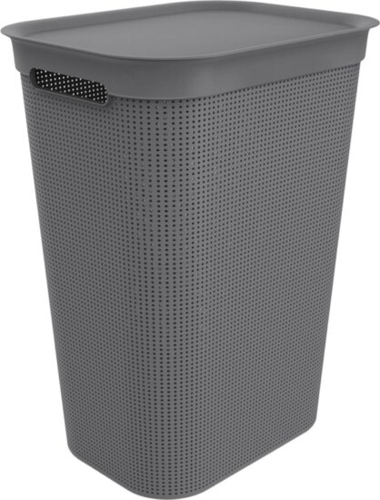 Rotho Brisen Rattan hatású szennyestartó 50l - Szürke Rotho Brisen Rattan hatású szennyestartó 50l - Szürke