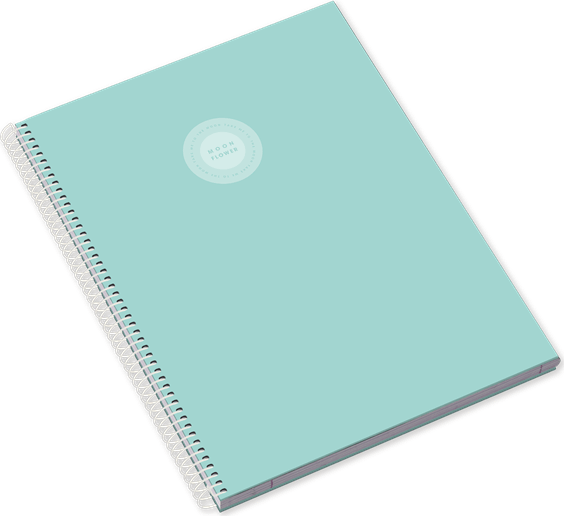 Ambar Moonflower Campus Pastel 80 lapos A4 négyzetrácos spirálfüzet - Többfajta