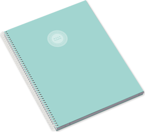 Ambar Moonflower Campus Pastel 80 lapos A5 négyzetrácos spirálfüzet - Többfajta