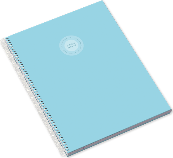 Ambar Moonflower Campus Pastel 80 lapos A5 vonalas spirálfüzet - Többfajta