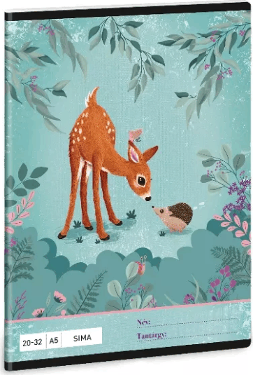 Ars Una My Secret Garden 32 lapos A5 Őzike mintás sima füzet