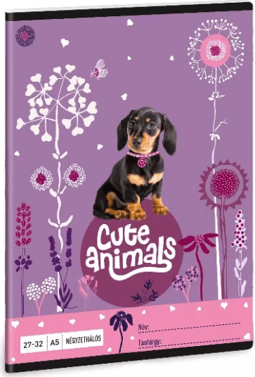 Ars Una Cute Animals 32 lapos A5 négyzetrácsos füzet - Tacskó mintás Ars Una Cute Animals 32 lapos A5 négyzetrácsos füzet - Tacskó mintás