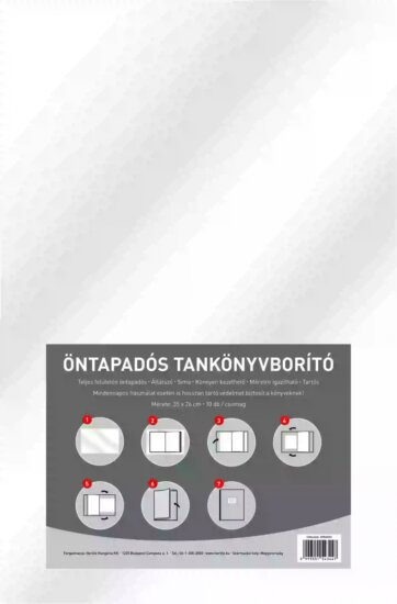 Herlitz Öntapadós 65 mikron A5 tankönyvborító (10 db) - Áttetsző