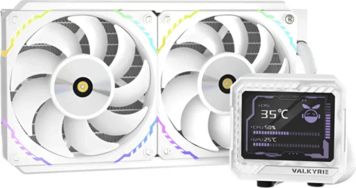 Valkyrie V240 LCD PWM ARGB Univerzális CPU Vízhűtés - Fehér