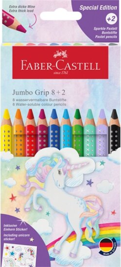 Faber-Castell Jumbo Grip Unikornis háromszögletű Színes ceruza készlet (8+2 db /csomag)