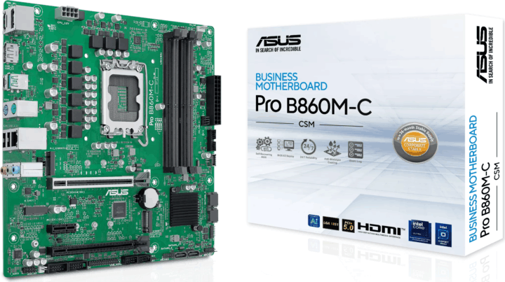 Asus B860M-C-CSM Pro DDR5 intel s1851 MicroATX Szerver alaplap Asus B860M-C-CSM Pro DDR5 intel s1851 MicroATX Szerver alaplap