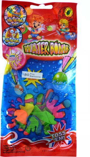 Vidám Színes 80 darabos vízibomba lufi készlet