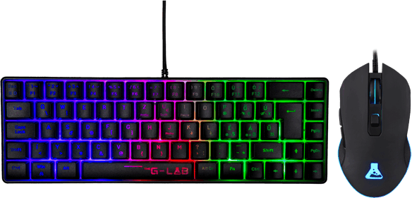 The G-Lab Hydrogen Gaming Kit Vezetékes Egér + Billentyűzet HUN - Fekete