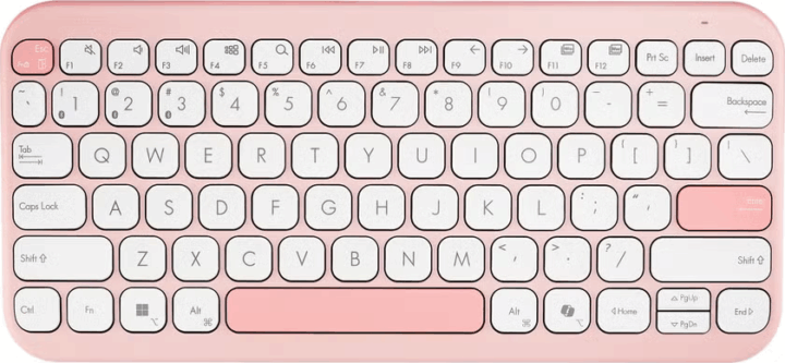 Asus KW100 Marshmallow Copilot Rose Clay rádiós Wireless billentyűzet HUN - Rózsaszín