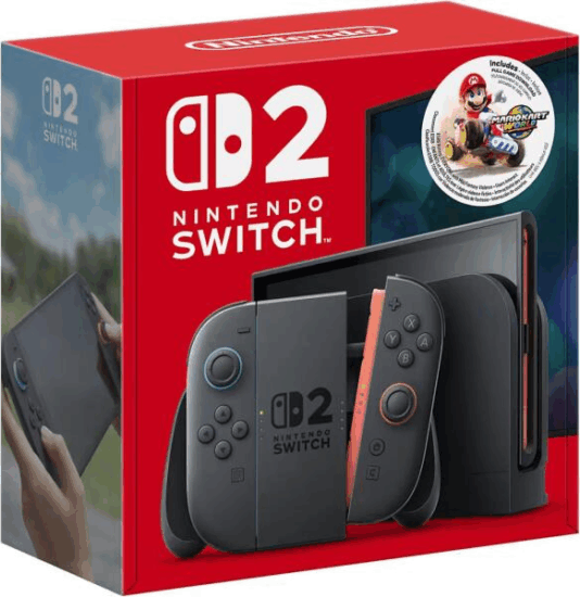 Nintendo Switch 2 Játék konzol 256GB + Mario Kart World - Fekete