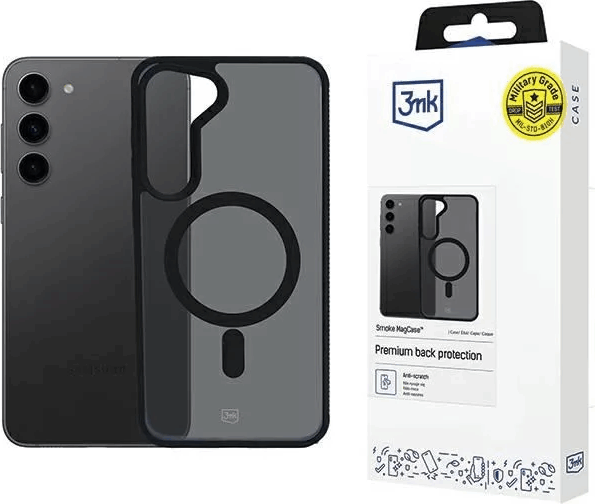 3mk Smoke MagCase Samsung Galaxy S23 5G Telefon tok - Fekete