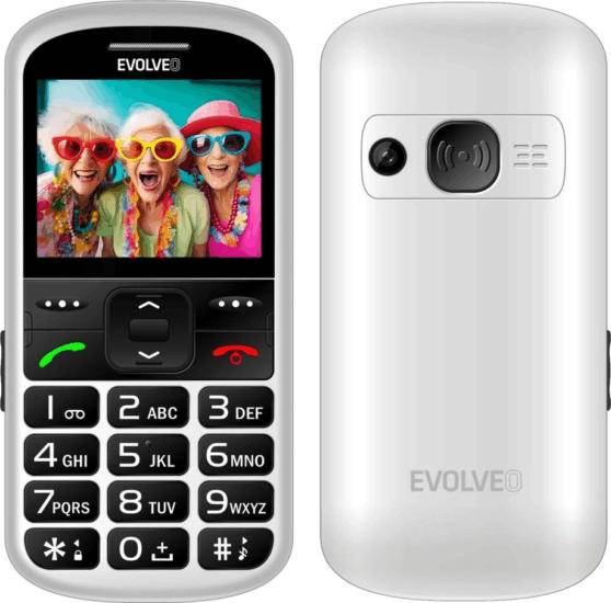 Evolveo EasyPhone XS EP570 24/32MB 2G Nyomógombos Mobiltelefon - Fehér