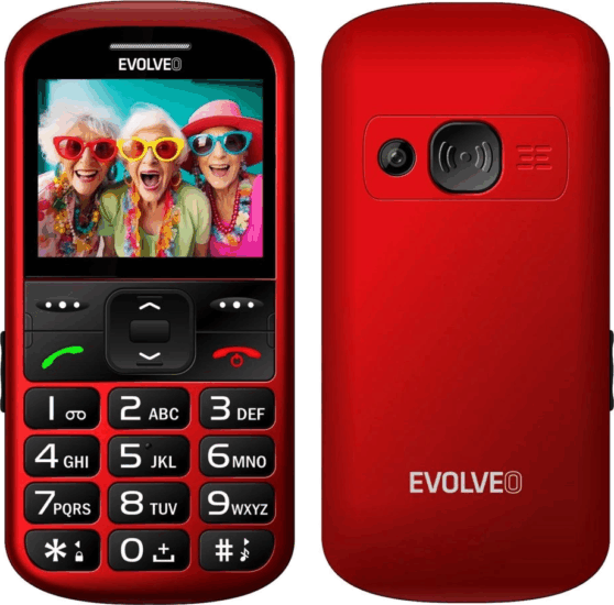 Evolveo EasyPhone XS EP570 24/32MB 2G Nyomógombos Mobiltelefon - Piros