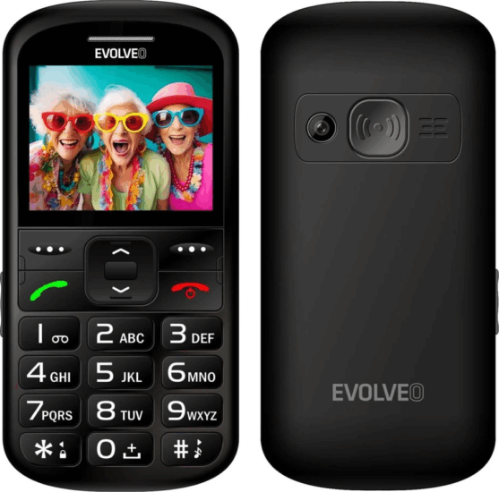 Evolveo EasyPhone XS EP570 24/32MB 2G Nyomógombos Mobiltelefon - Fekete