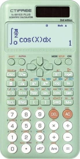 CTIFREE FC-991 ES PLUS 2nd Elem / Napelem Tudományos számológép - Zöld
