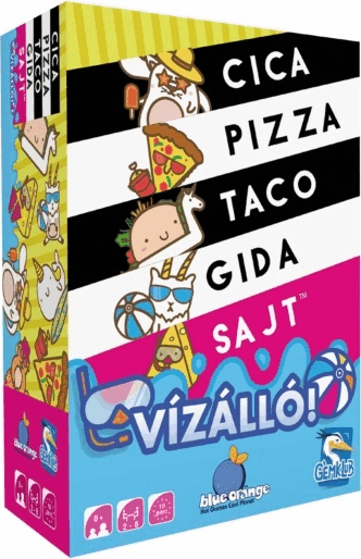 Blue Orange Vízálló cica pizza taco gida sajt Party kártyajáték