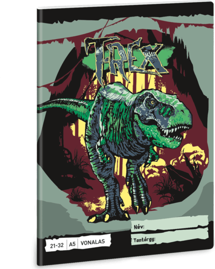 Ars Una T-Rex 32 lapos A5 4. osztályos vonalas füzet - Mintás Ars Una T-Rex 32 lapos A5 4. osztályos vonalas füzet - Mintás