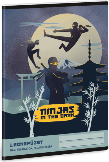 Ars Una Ninjas in the dark 38 lapos A5 leckefüzet - Mintás
