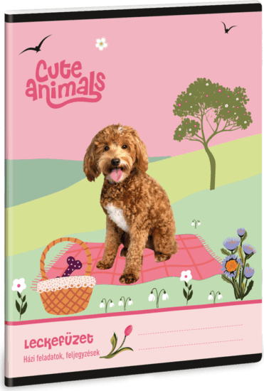 Ars Una Cute Animals Doggie 38 lapos A5 leckefüzet - Mintás
