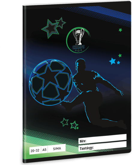 Ars Una Champs 25 32 lapos A5 sima füzet - Mintás