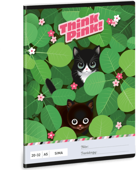 Ars Una Think-Pink 32 lapos A5 20-32 sima füzet - Mintás