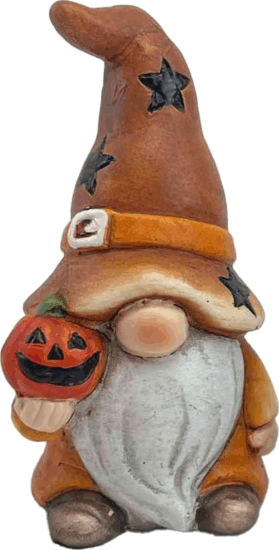 IRIS kerámia manó kalapban tökkel Halloween dekoráció 12cm IRIS kerámia manó kalapban tökkel Halloween dekoráció 12cm