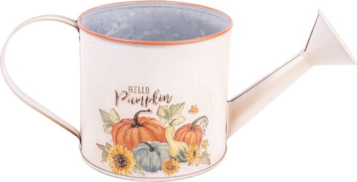 Iris Bádog öntöző kanna 27 x 11 cm - Narancssárga tök mintás