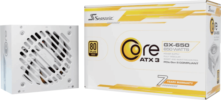 Seasonic 650W CORE GX ATX 3 (2024) 80+ Gold Tápegység - Fehér