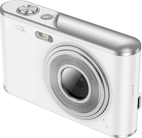Hoco DV203 Digitális Fényképezőgép 48Mpx / 4K - Fehér