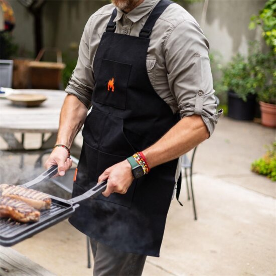 Solo Stove Pamut Konyhai Kötény - Fekete