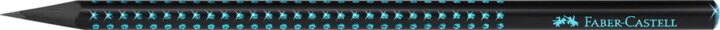 Faber-Castell Sparkle Midnight "B" Háromszögletű grafitceruza - Fekete / Óceánkék