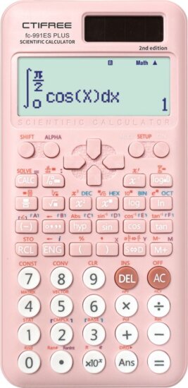 CTIFREE FC-991 ES PLUS Elem / Napelem Tudományos Számológép - Rózsaszín