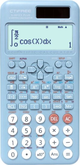 CTIFREE FC-991 ES PLUS 2nd Elem / Napelem Tudományos Számológép - Kék