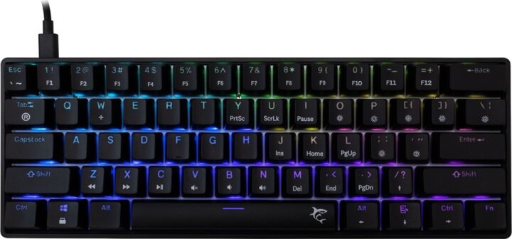 White Shark SHINOBI 2 Blue Switch Vezetékes Mechanikus Gamer RGB Billentyűzet HUN - Fekete