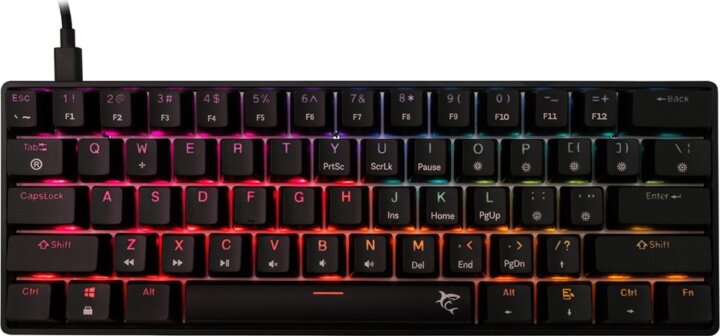 White Shark SHINOBI 2 Red Switch Vezetékes Mechanikus Gamer RGB Billentyűzet HUN - Fekete