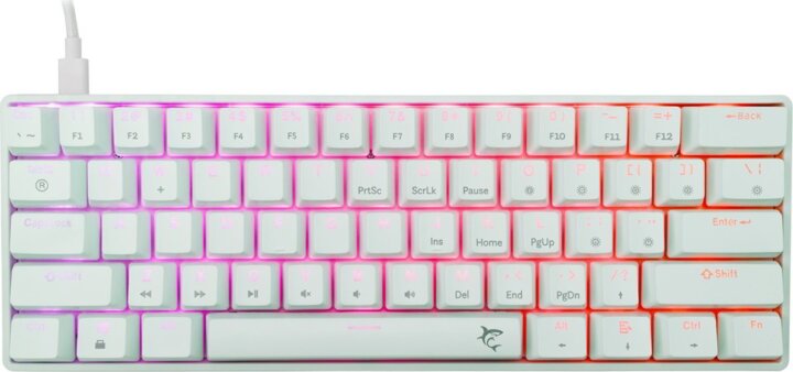White Shark SHINOBI 2 Red Switch Vezetékes Mechanikus Gamer RGB Billentyűzet HUN - Fehér