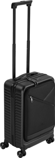 RivaCase 8181 ECO Keményfedeles négykerekű bőrönd - Fekete