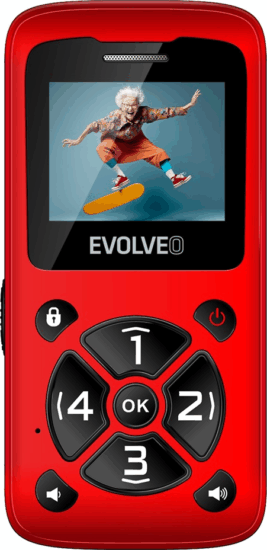 Evolveo EasyPhone ID Nyomógombos Mobiltelefon - Piros Evolveo EasyPhone ID Nyomógombos Mobiltelefon - Piros