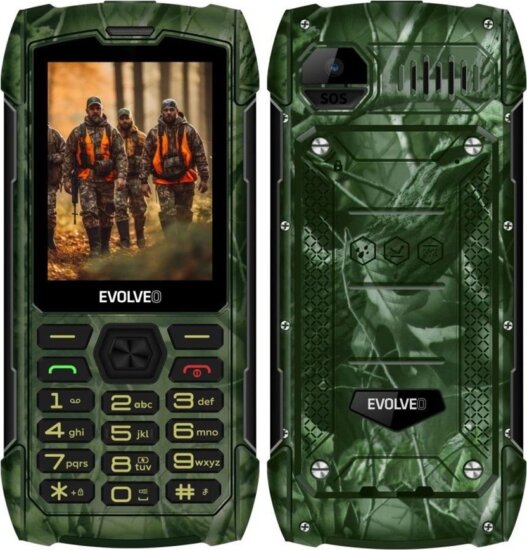 Evolveo Strongphone H1 Nyomógombos Mobiltelefon - Sötétzöld