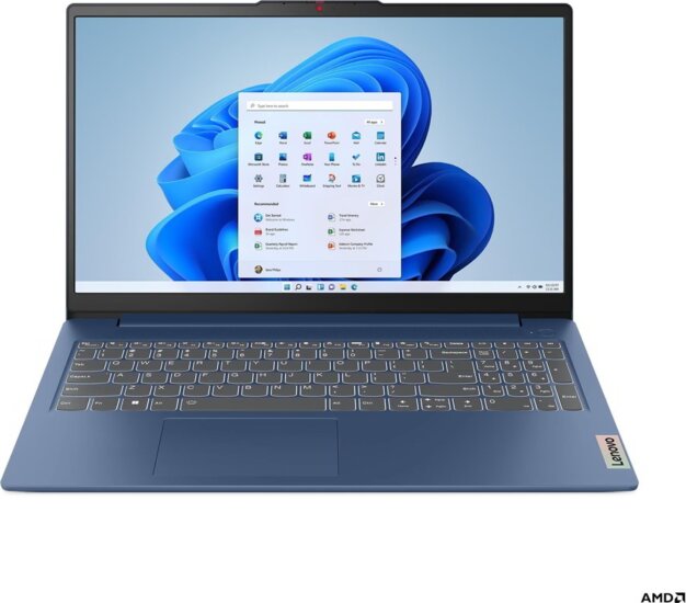 Lenovo IdeaPad Slim 3 15ABR8 Laptop Kék (15,6" / AMD Ryzen 7-5825U / 16GB / 1TB SSD)