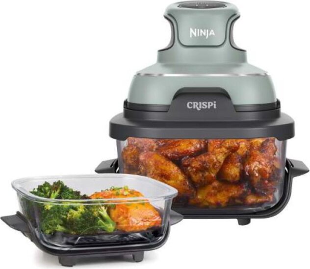 Ninja FN101EUSG AirFryer Forrólevegős sütő 3,8L 1700 Watt - Szürke / Zöld