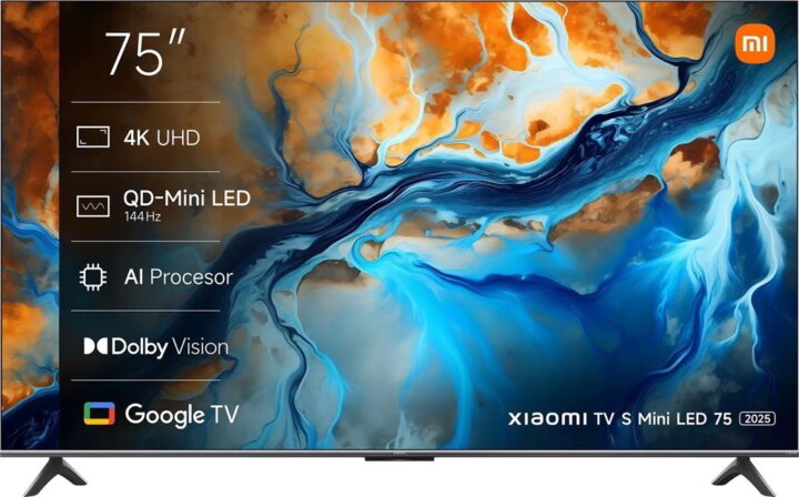 Xiaomi 75" TV S Mini 2025 16:9 4K UltraHD QD-Mini LED Smart TV