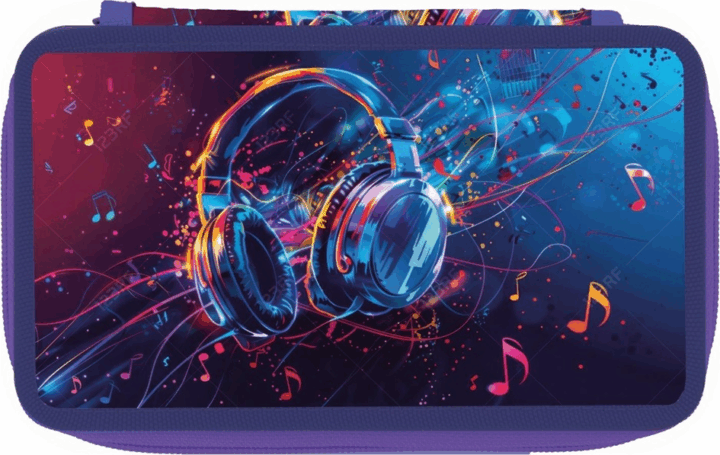 Herlitz Music Töltetlen 2 emeletes tolltartó uniszex - Mintás Herlitz Music Töltetlen 2 emeletes tolltartó uniszex - Mintás