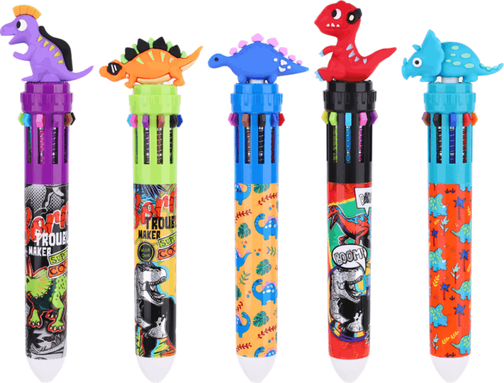 Nebulo Baby dino 10 színű Golyóstoll - Mintás